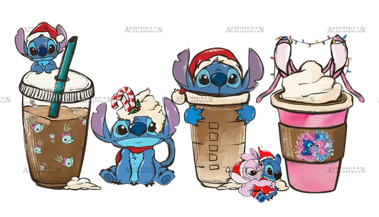 Christmas Stitch Coffee DTF Transfer