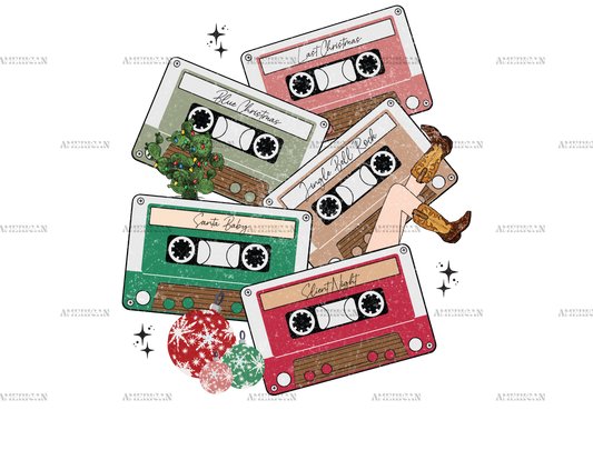 Christmas Tapes DTF Transfer