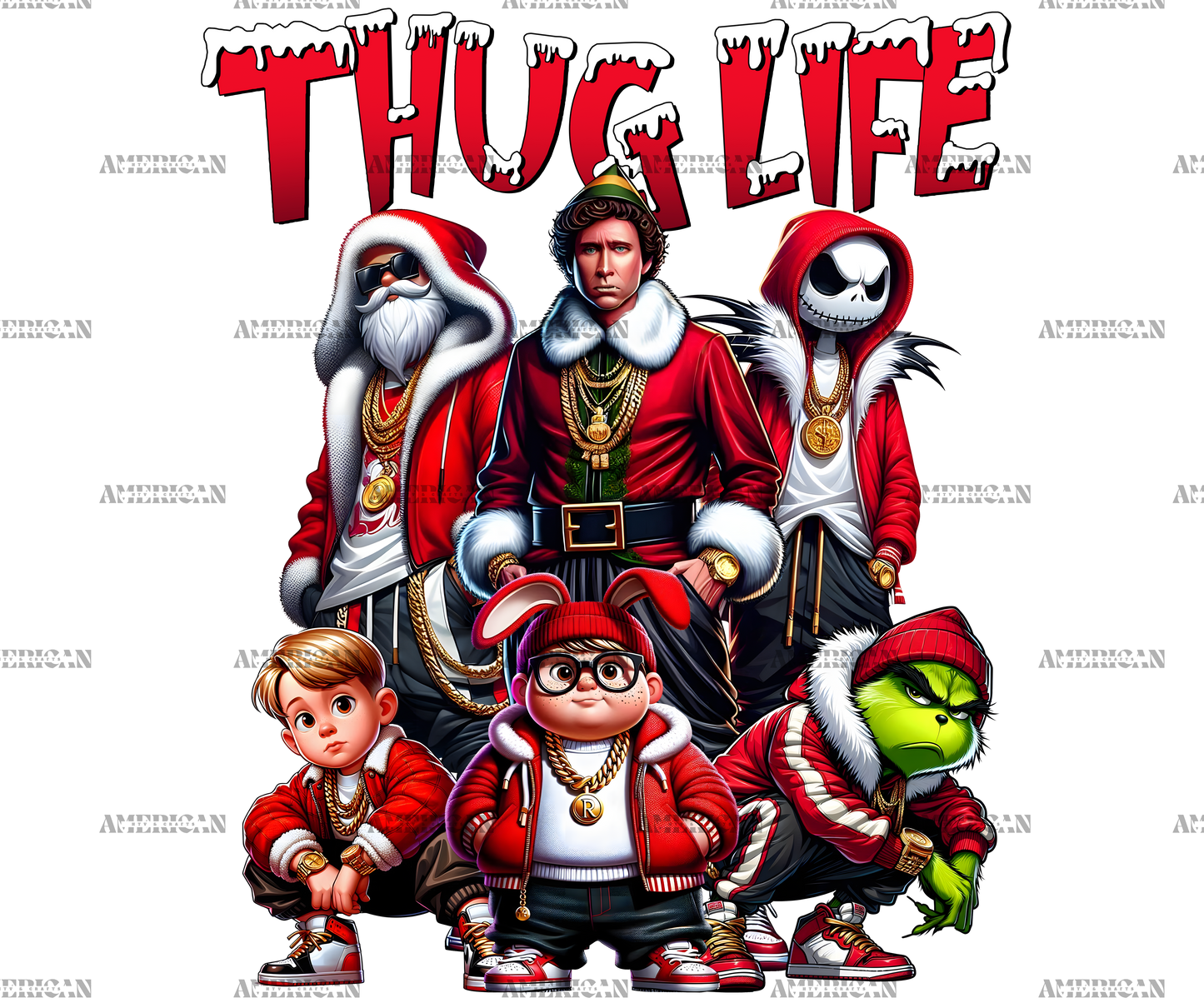 Christmas Thuglife-1 DTF Transfer