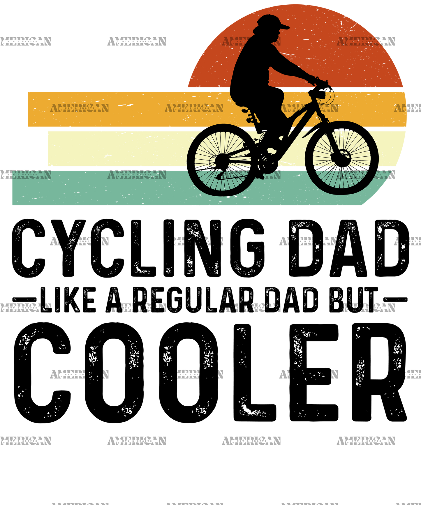 Cycling Dad Like A Regular Dad But Cooler-2 DTF Transfer