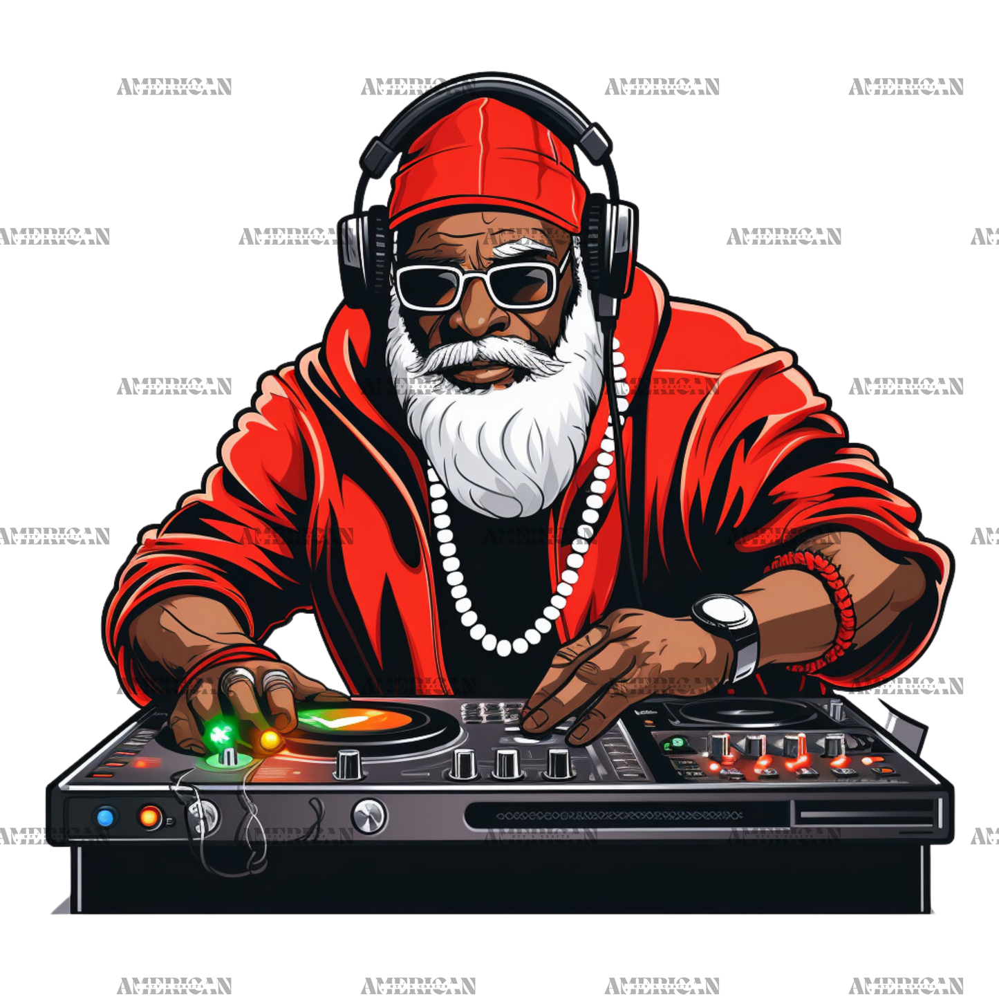 DJ Santa DTF Transfer