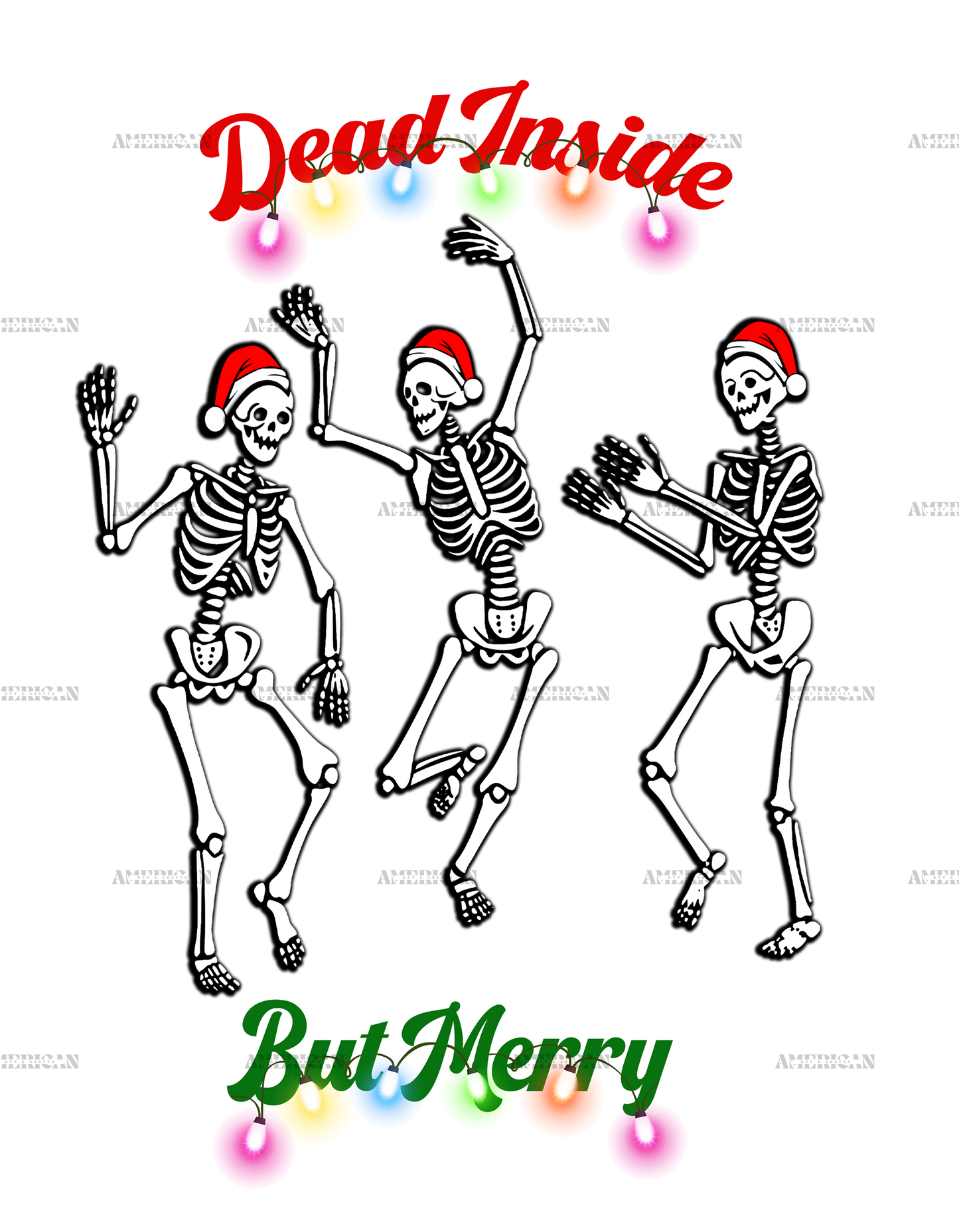 Dead Inside But Merry DTF Transfer