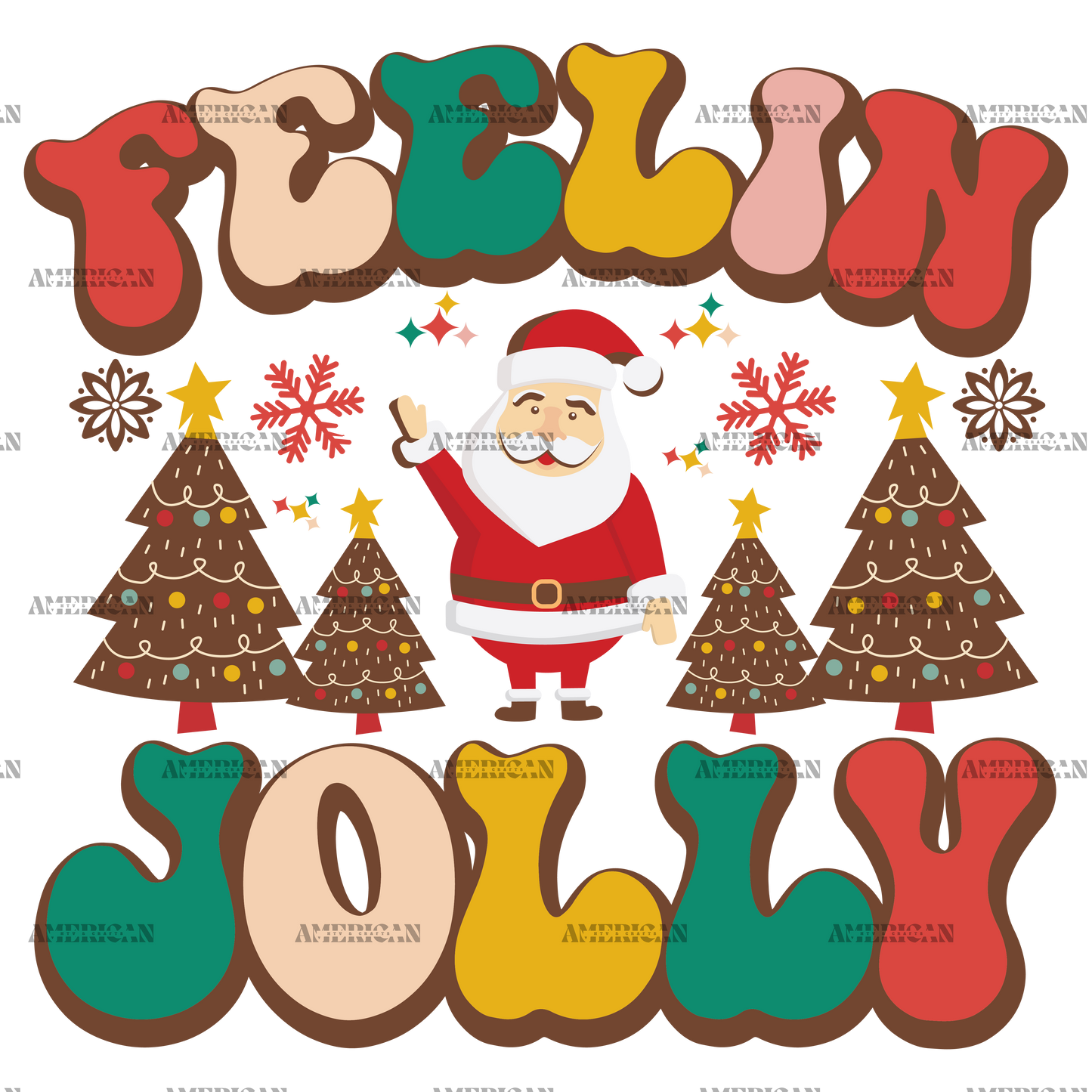 Feelin Jolly-3 DTF Transfer