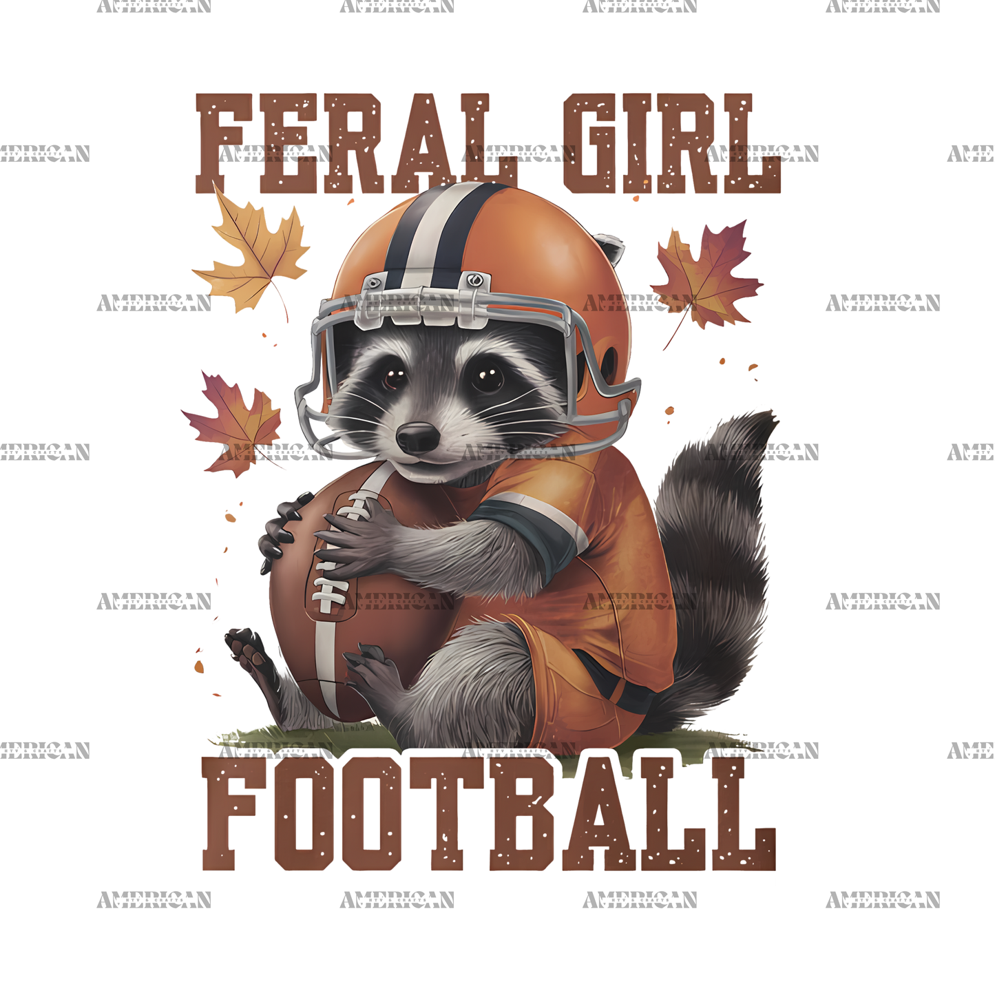 Feral Girl Football-2 DTF Transfer