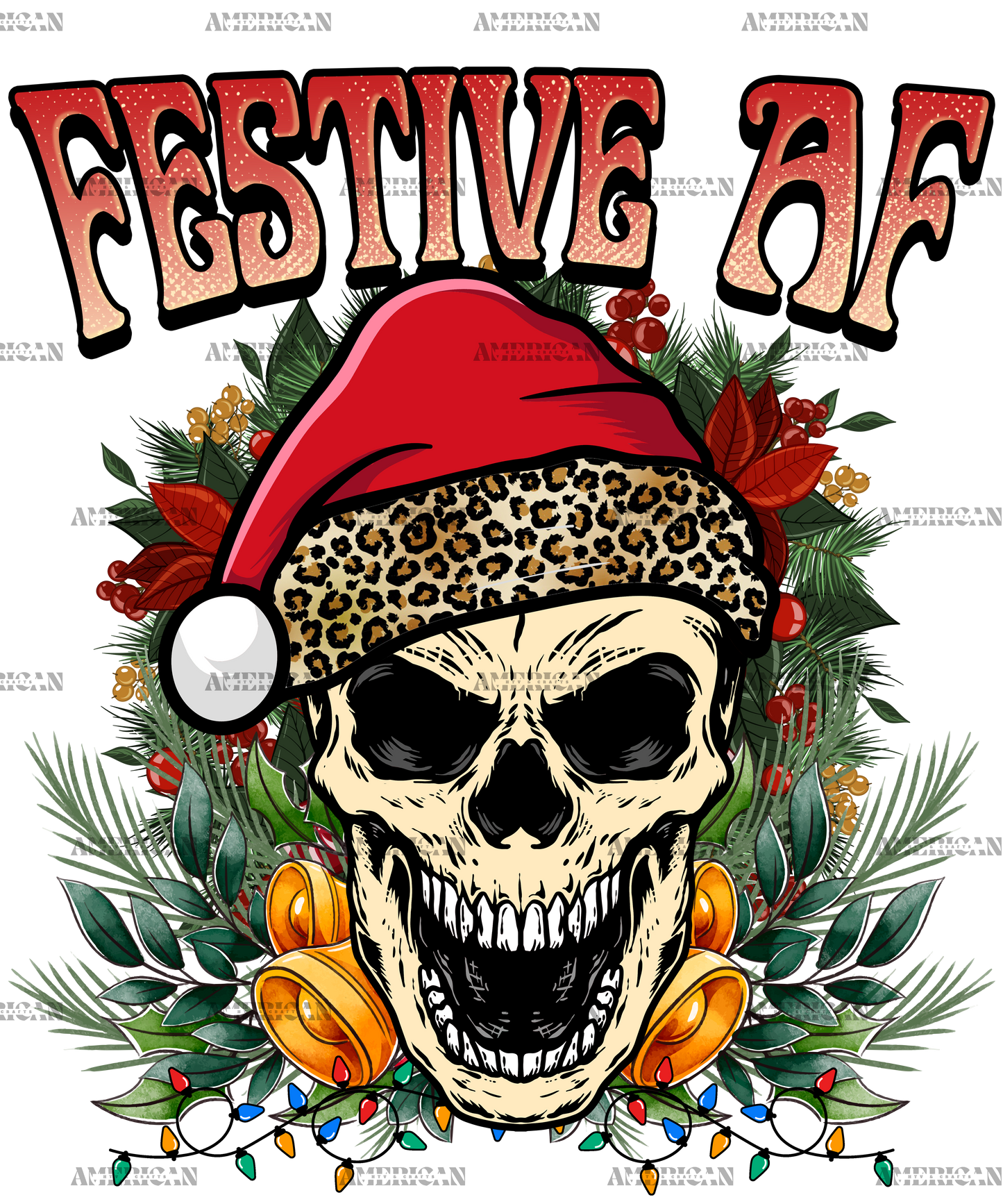 Festive AF-1 DTF Transfer