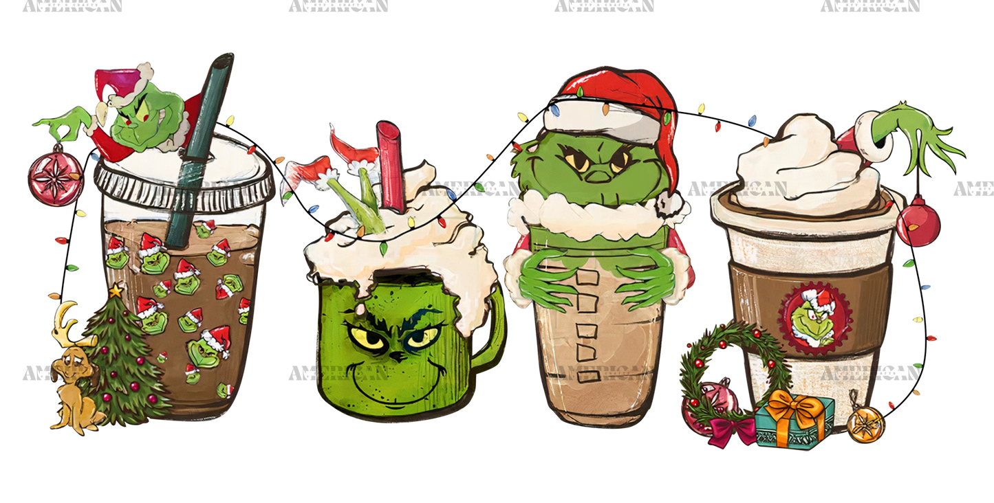 Grinch Coffee DTF Transfer