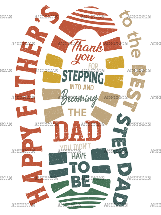 Happy Father's Day Footstep DTF Transfer