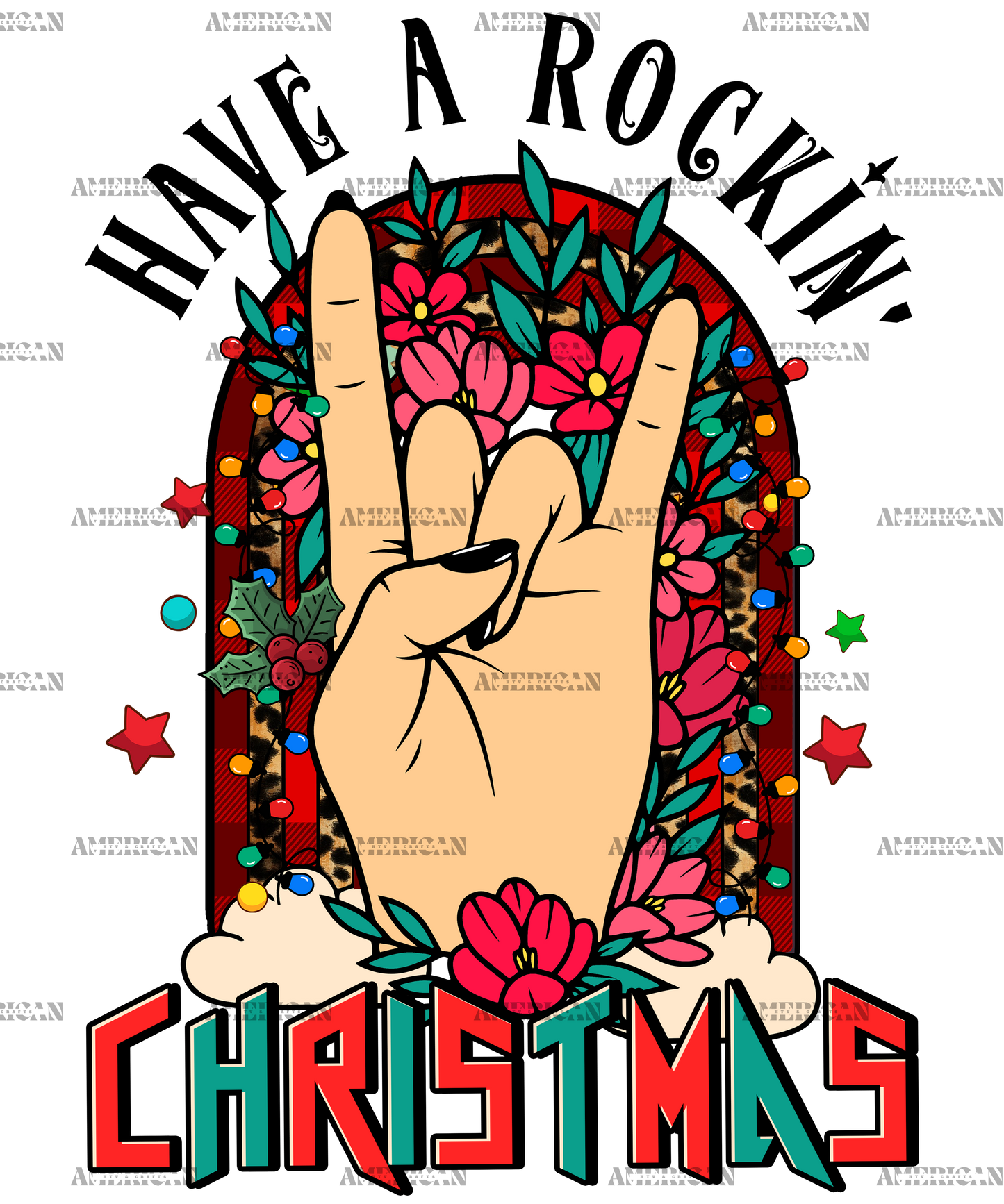 Have A Rockin Christmas DTF Transfer