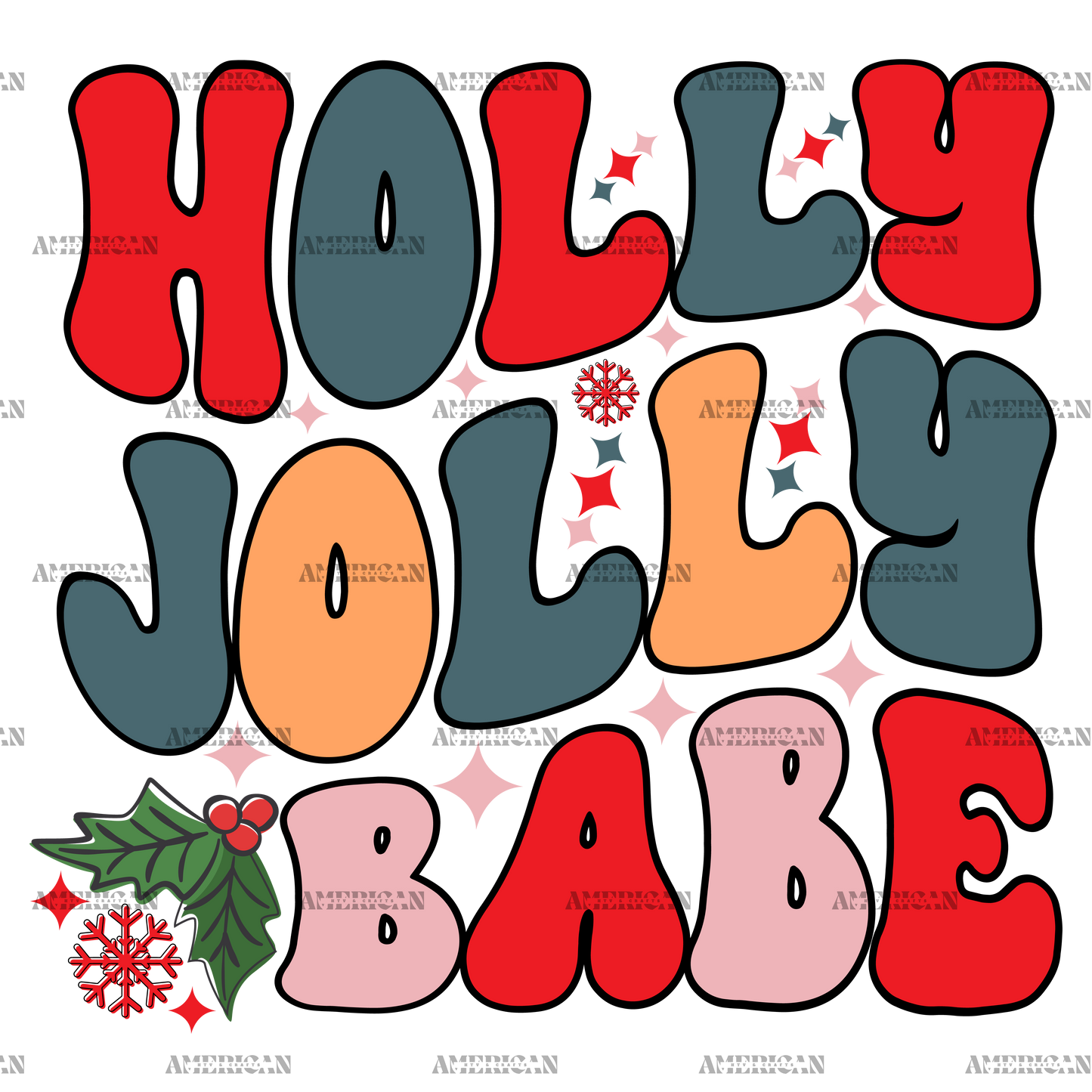 Holly Jolly Babe-1 DTF Transfer