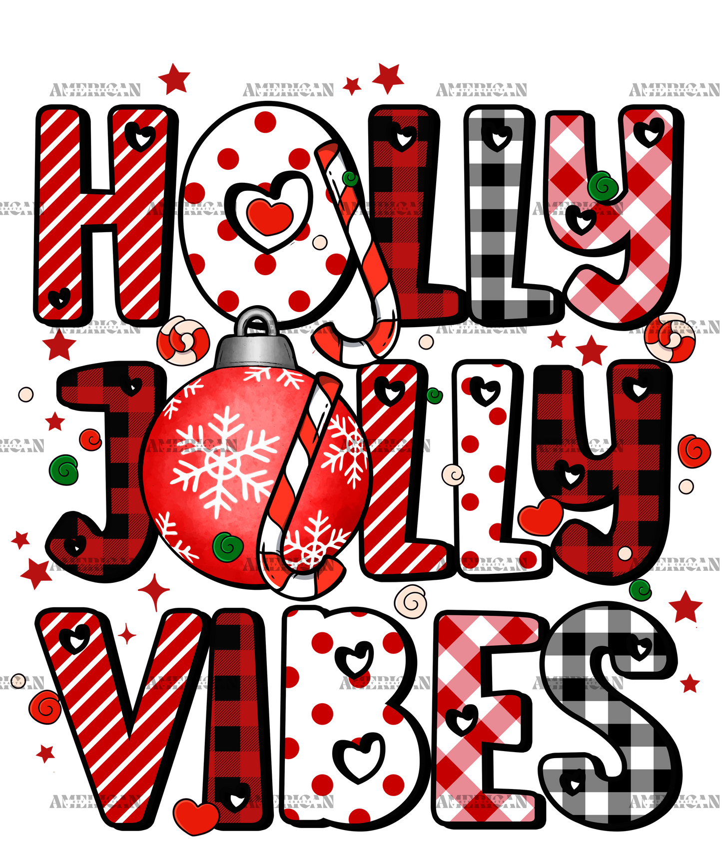 Holly Jolly Vibes-10 DTF Transfer