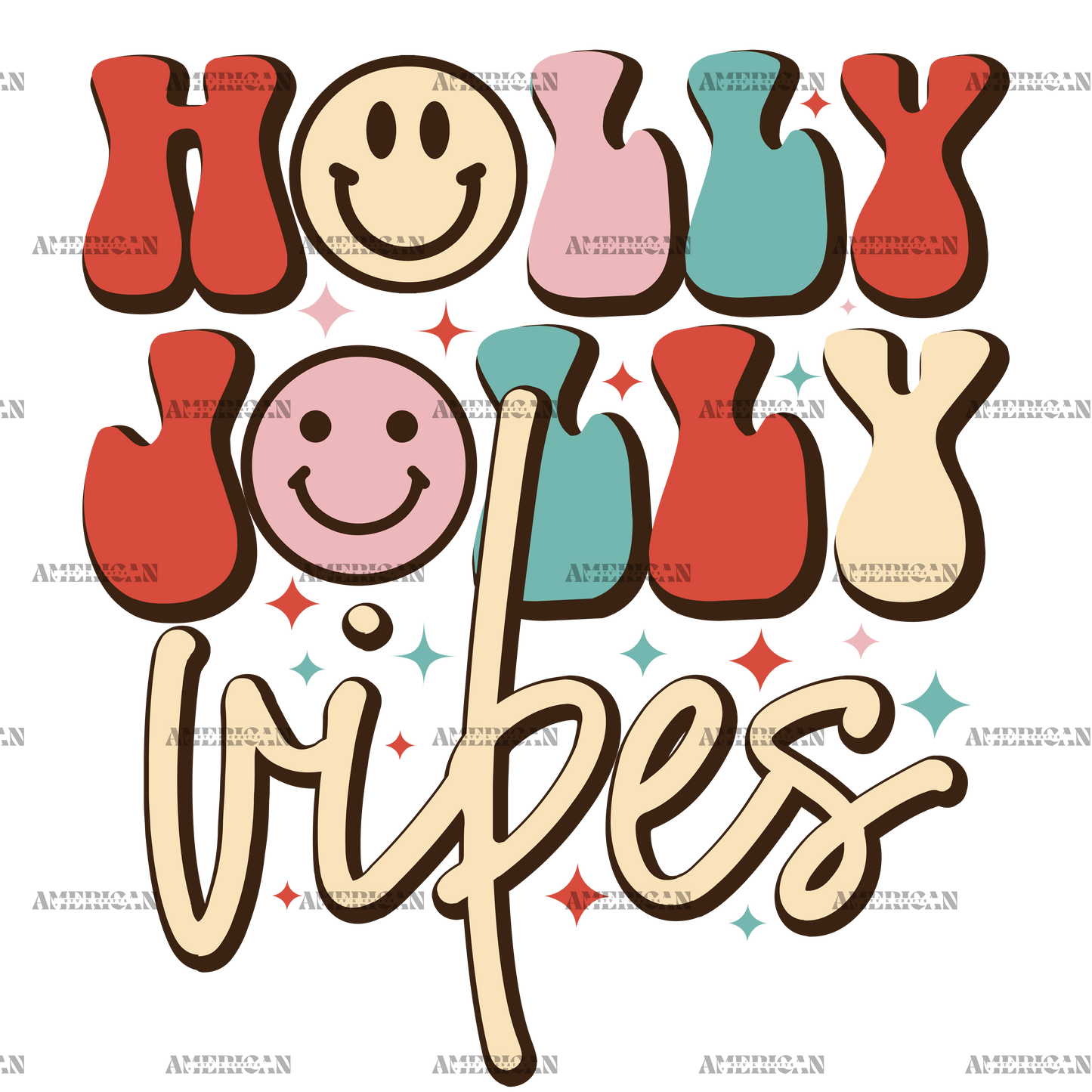 Holly Jolly Vibes-4 DTF Transfer