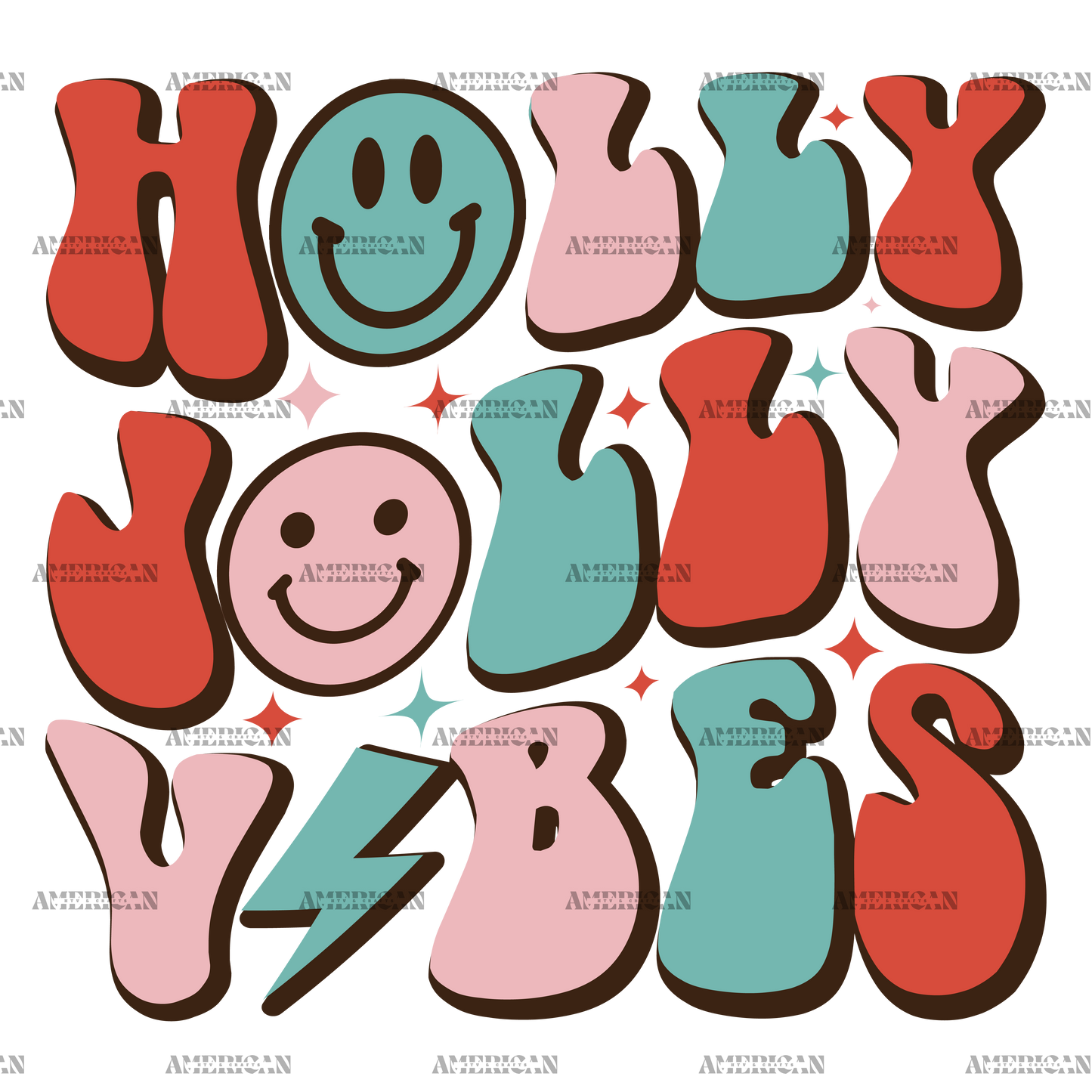 Holly Jolly Vibes-9 DTF Transfer