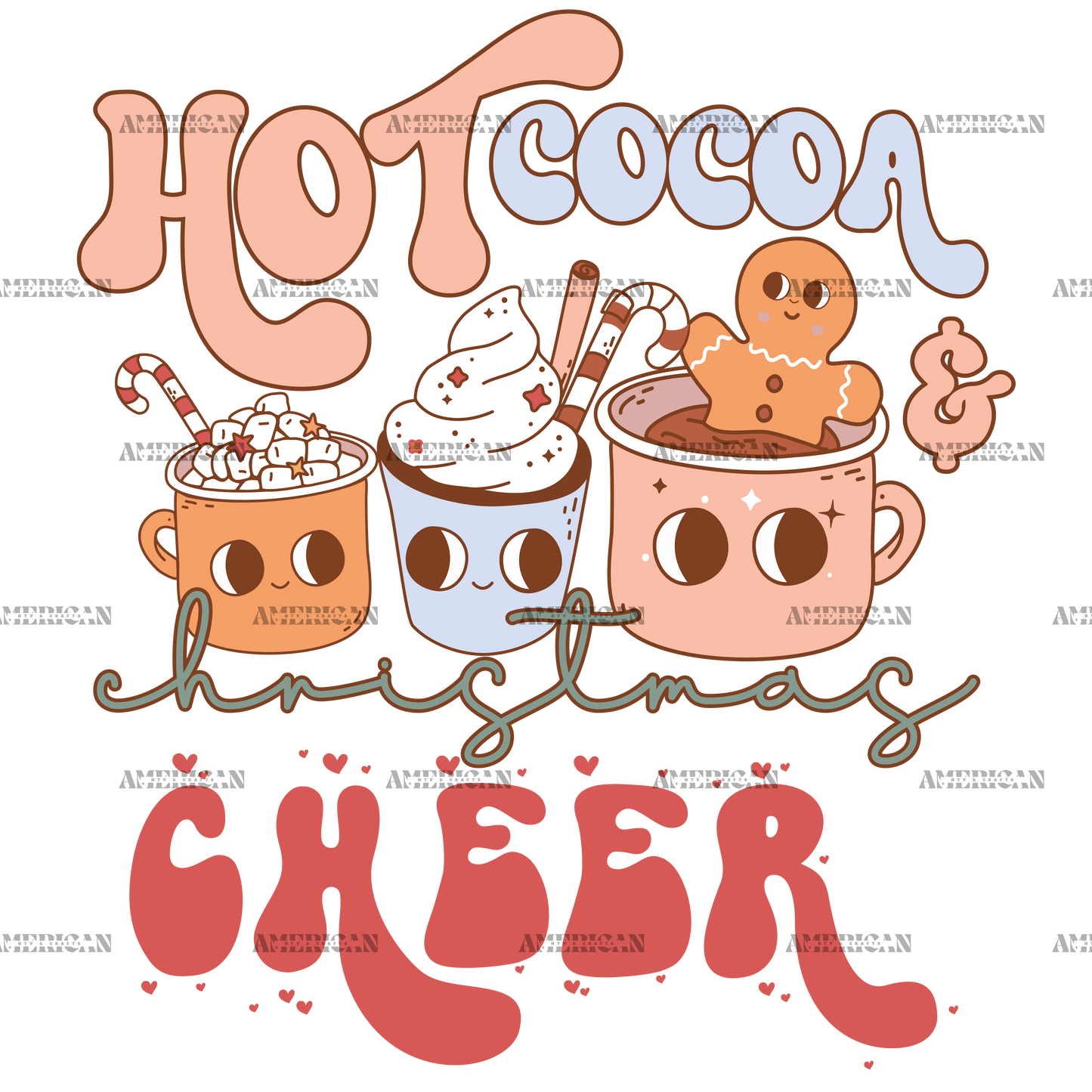 Hot Cocoa And Christmas Cheer-1 DTF Transfer