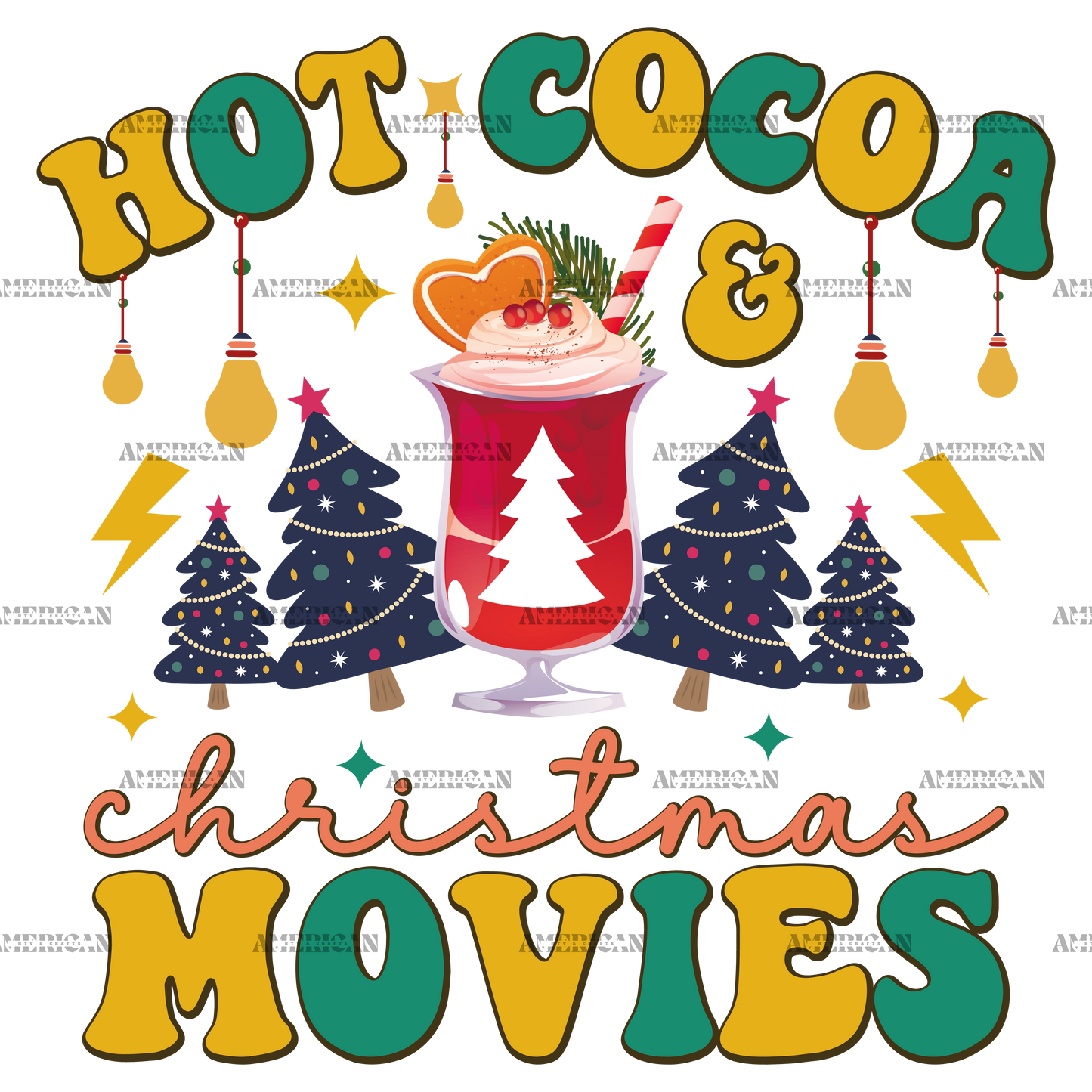 Hot Cocoa And Christmas Movies-2 DTF Transfer