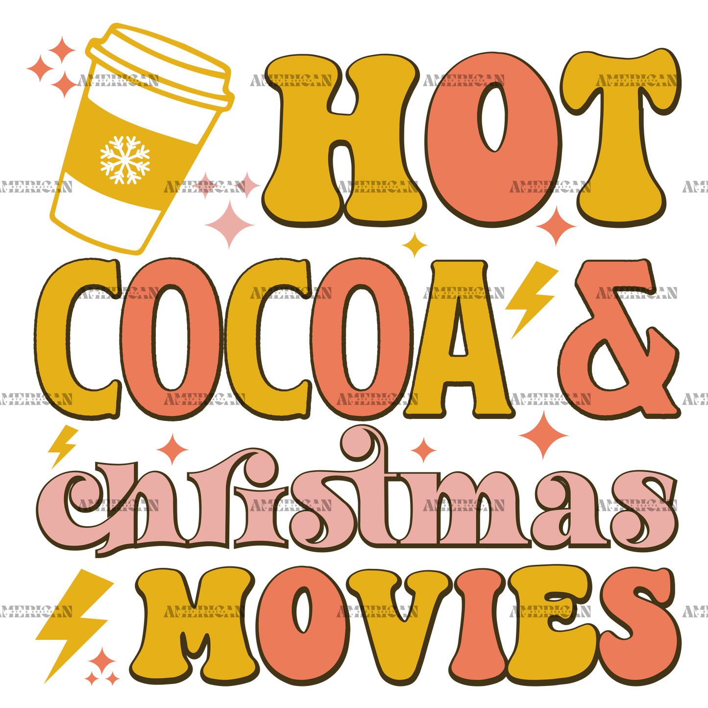 Hot Cocoa And Christmas Movies-3 DTF Transfer