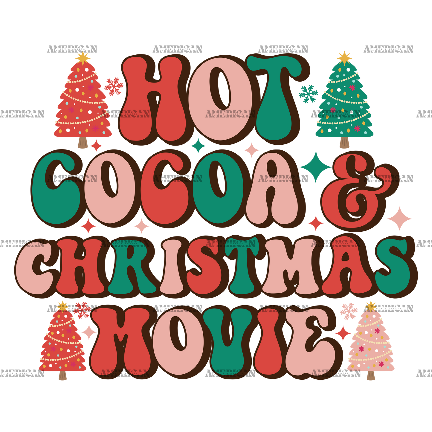 Hot Cocoa And Christmas Movies-4 DTF Transfer