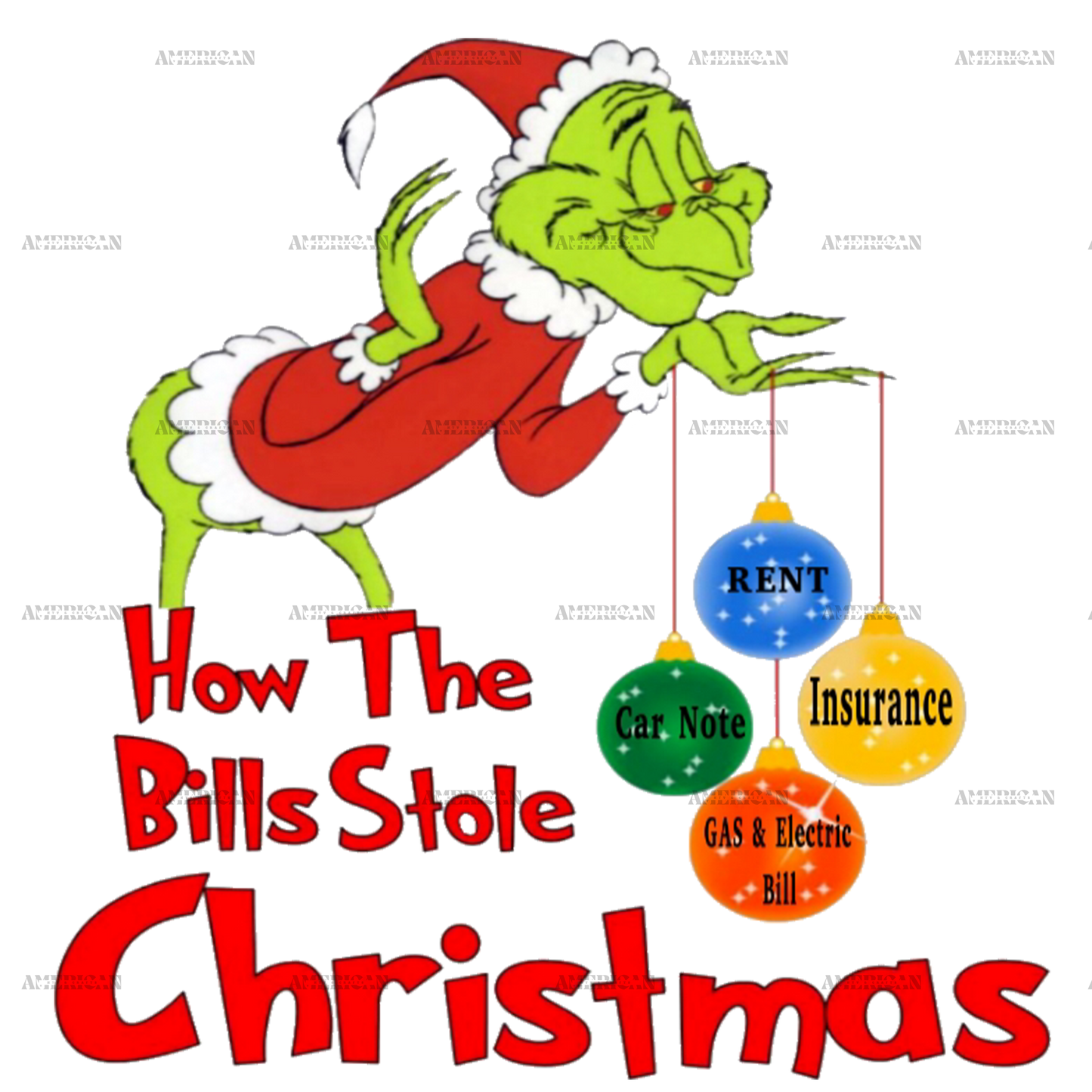 How The Bills Stole Christmas DTF Transfer