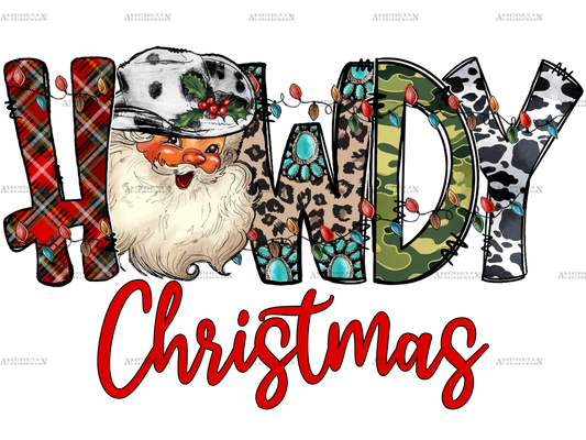 Howdy Christmas DTF Transfer