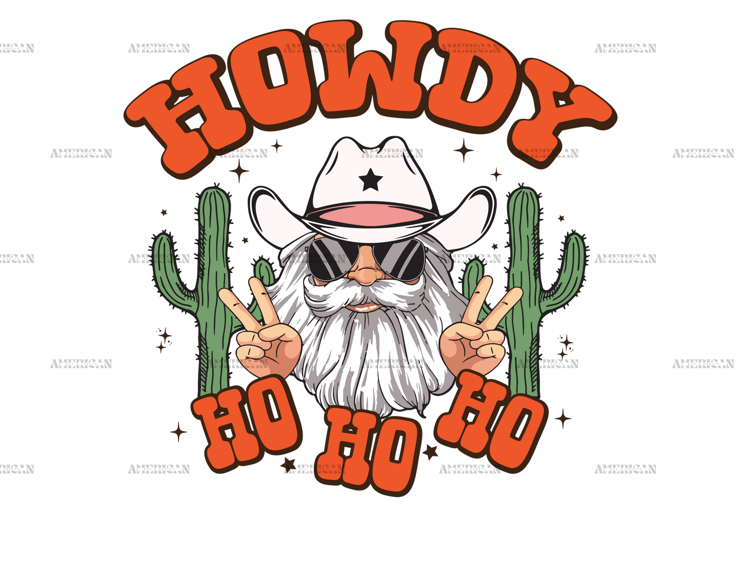 Howdy Santa HoHoHo-1 DTF Transfer