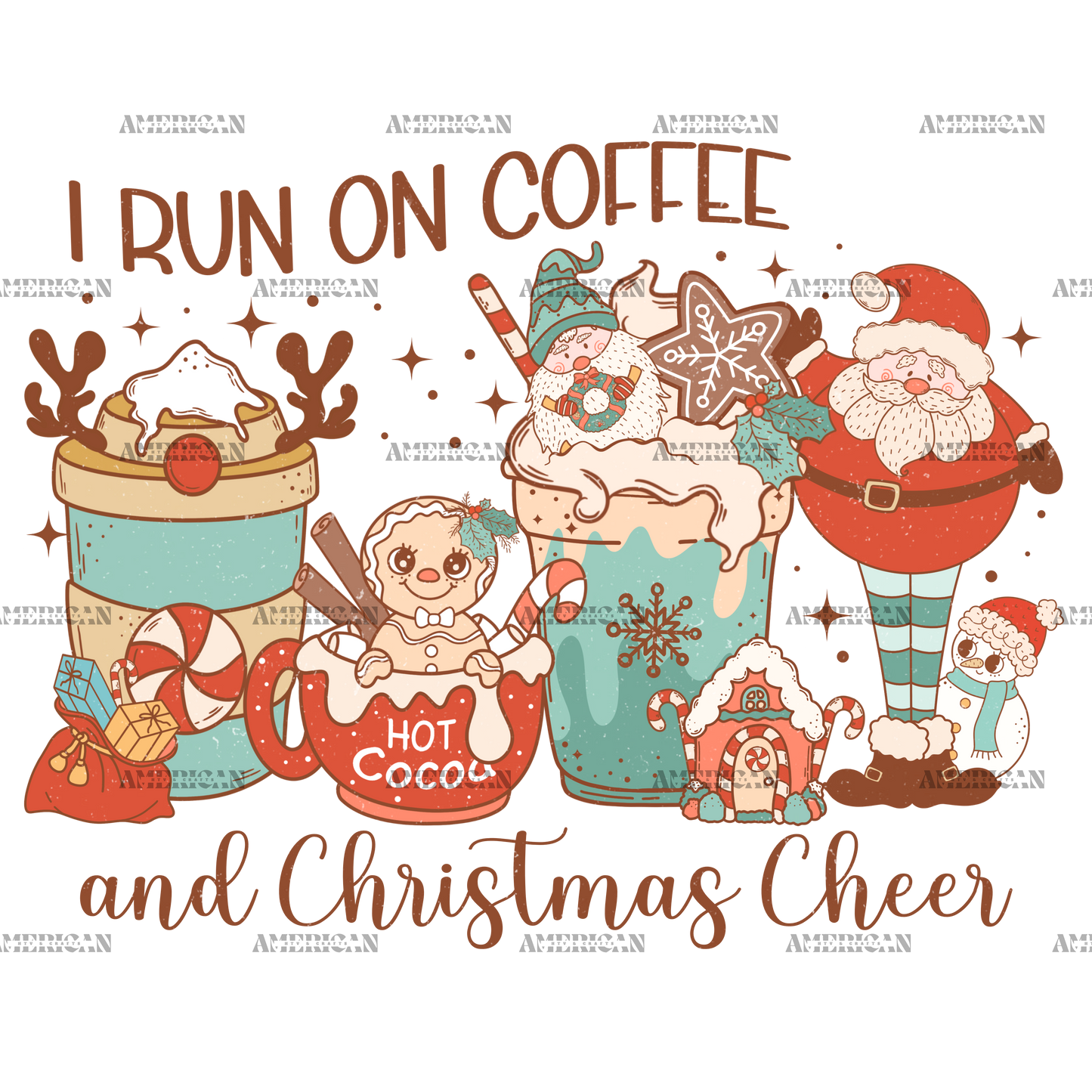 I Run On Coffee And Christmas Cheer-4 DTF Transfer