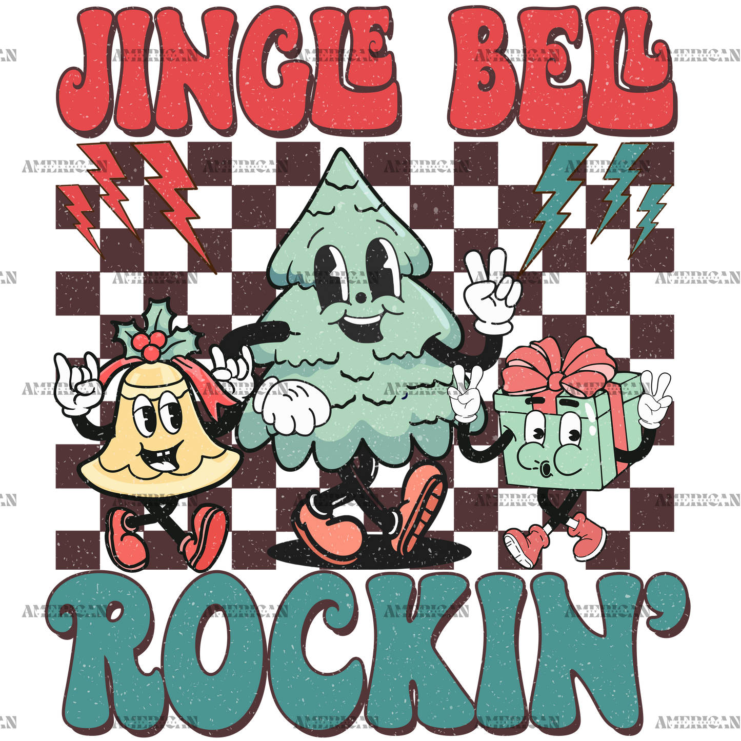 Jingle Bell Rockin-3 DTF Transfer