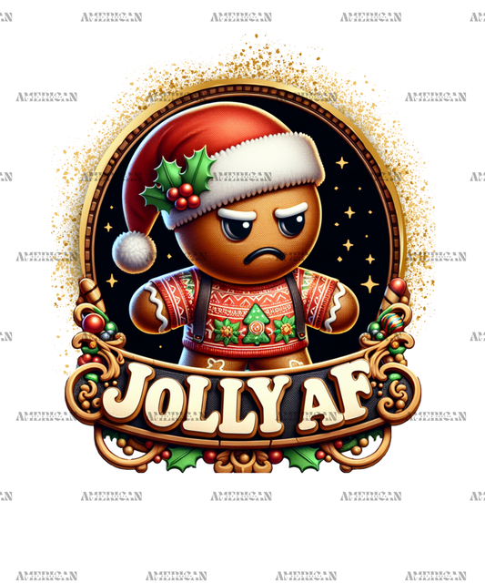 Jolly AF Ginger Bread Man DTF Transfer