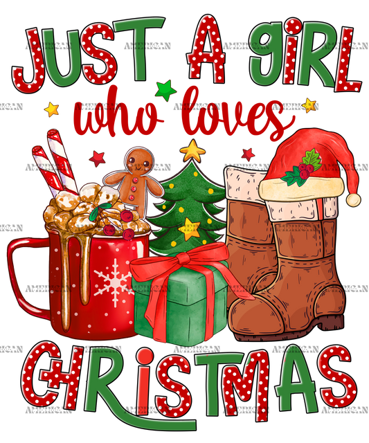 Just A Girl Who Loves Christmas-10 DTF Transfer