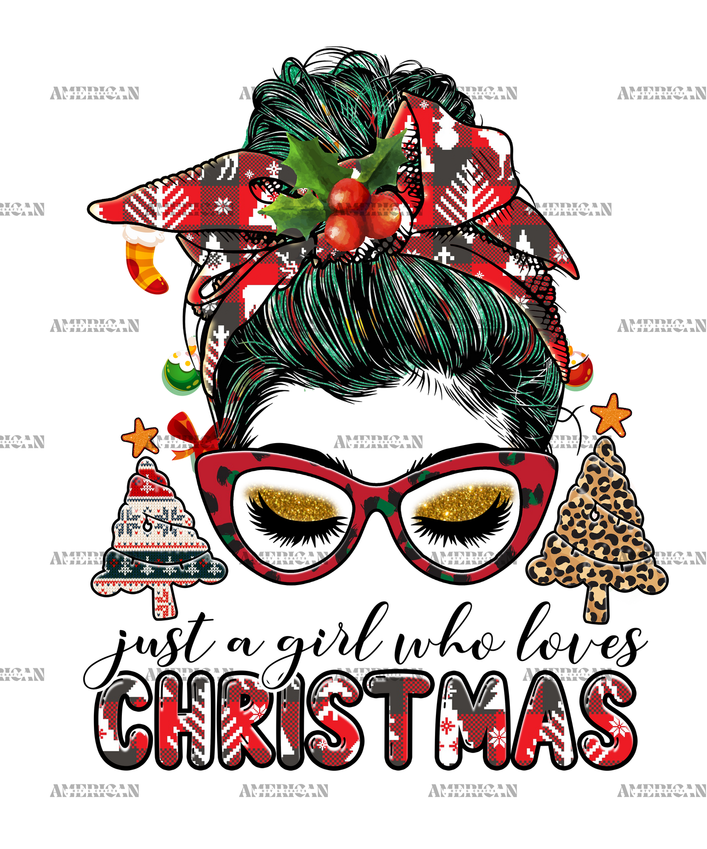 Just A Girl Who Loves Christmas-3 DTF Transfer