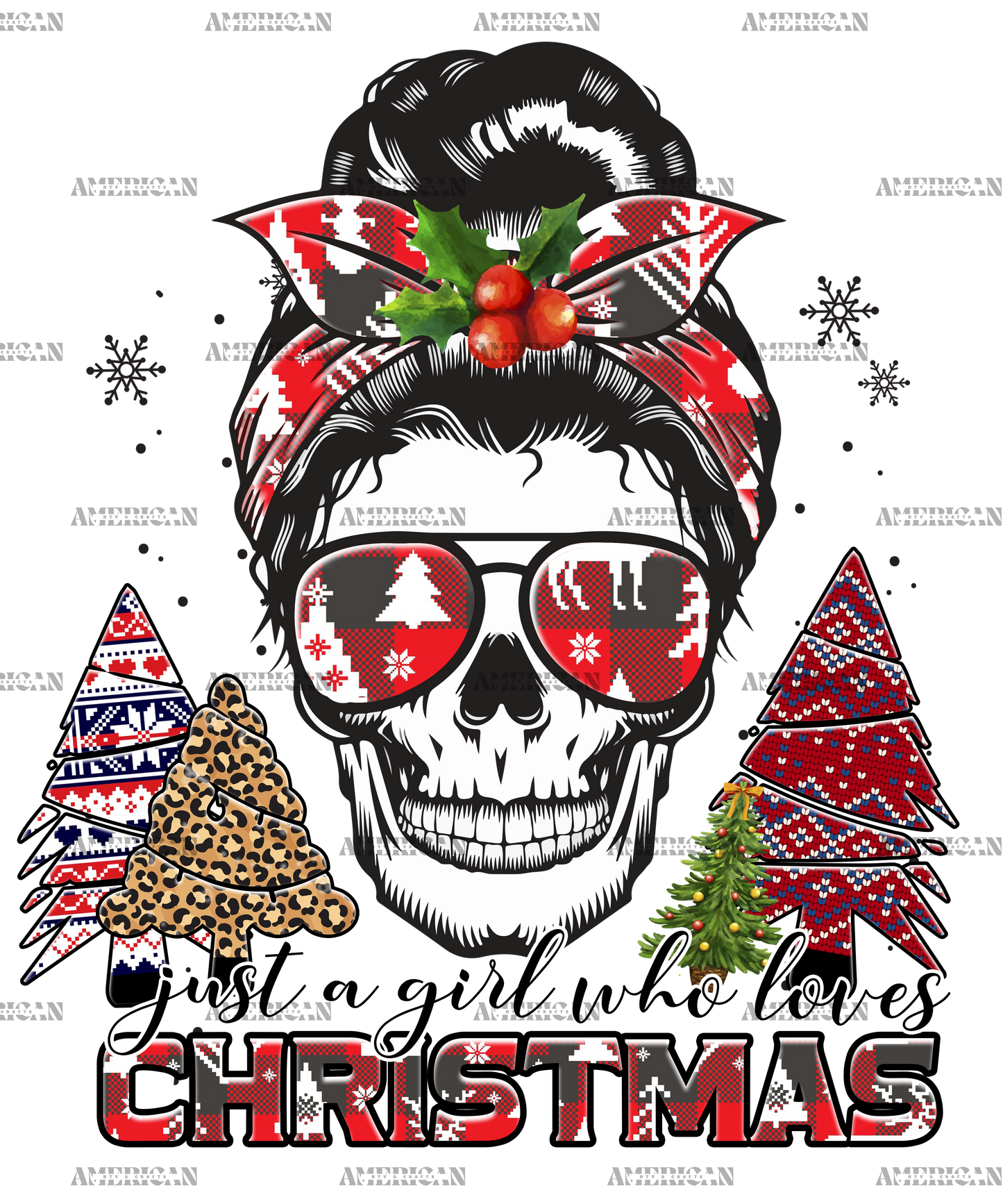 Just A Girl Who Loves Christmas-4 DTF Transfer