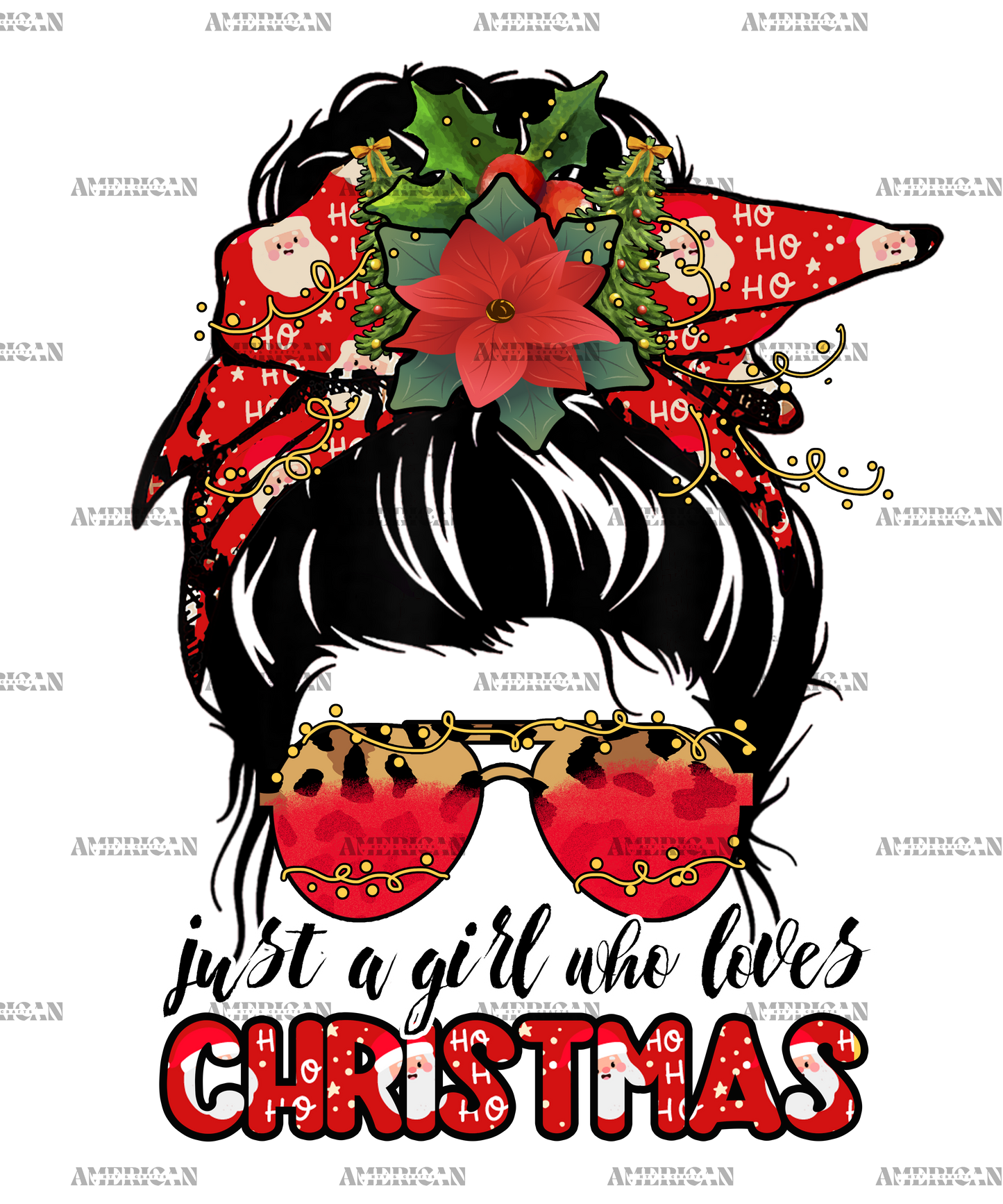 Just A Girl Who Loves Christmas-5 DTF Transfer