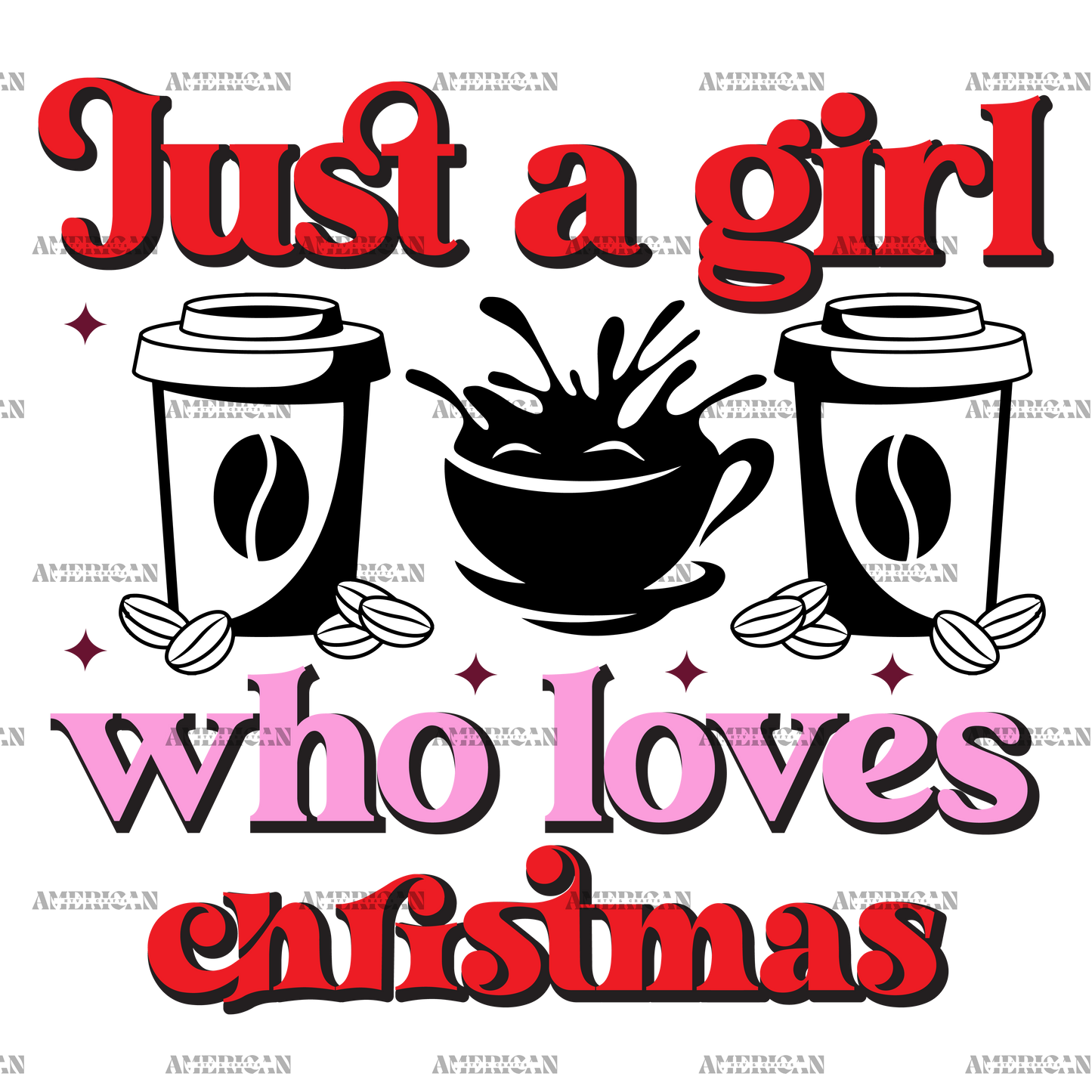 Just A Girl Who Loves Christmas-7 DTF Transfer