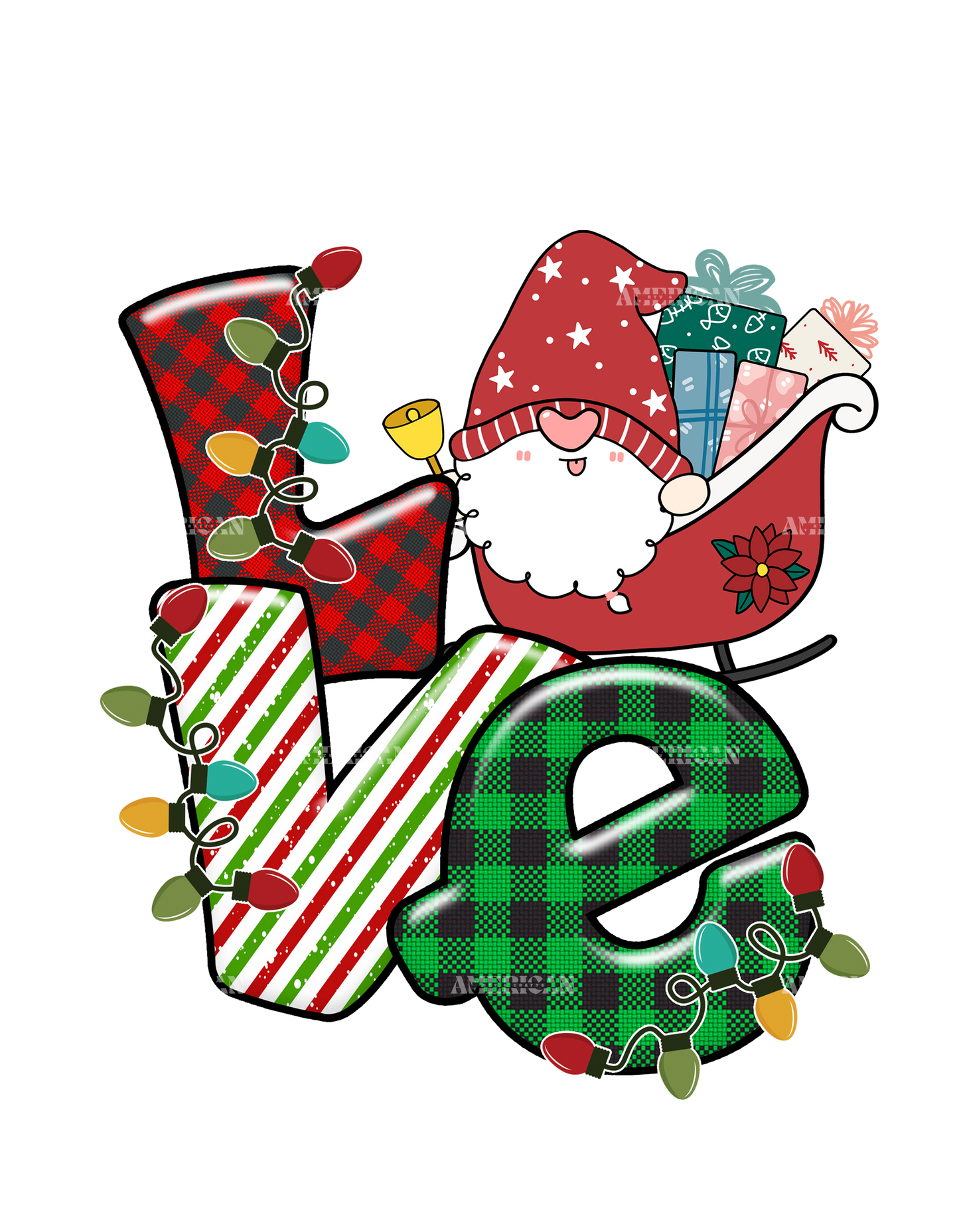 Love Christmas DTF Transfer