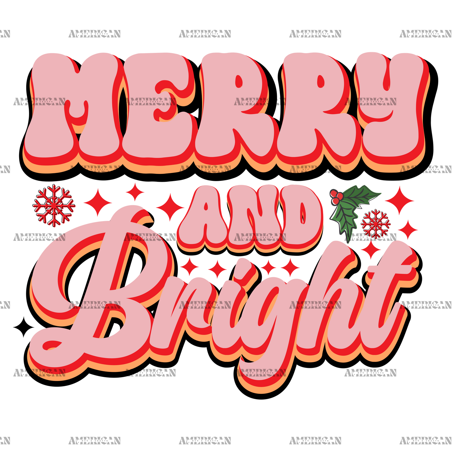 Merry And Bright-11 DTF Transfer