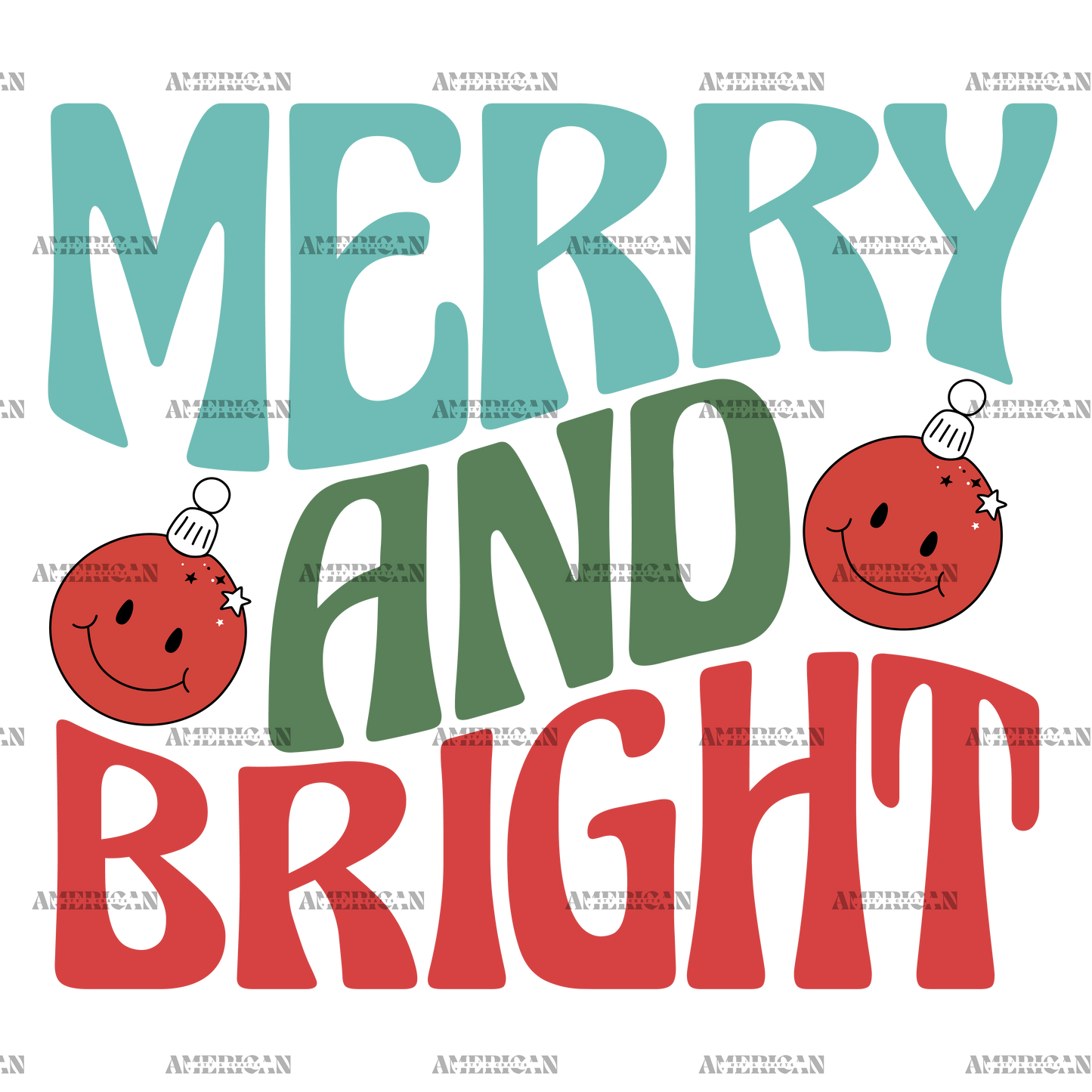 Merry And Bright-12 DTF Transfer
