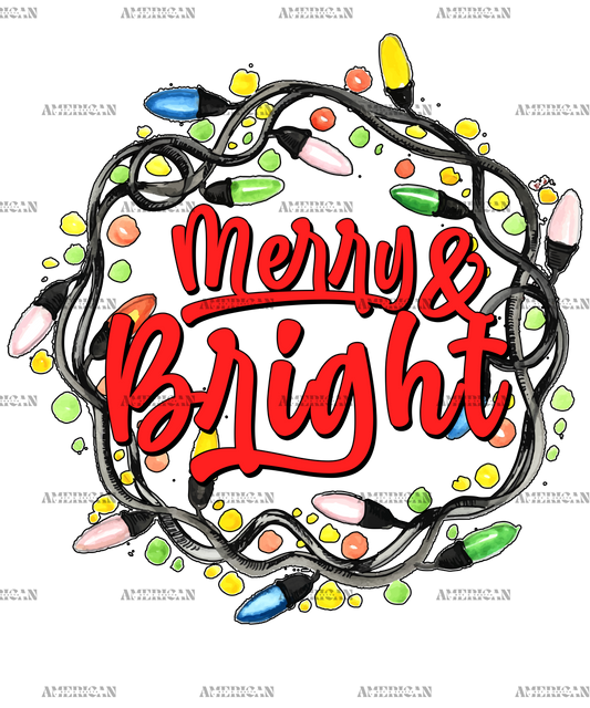 Merry And Bright-5 DTF Transfer