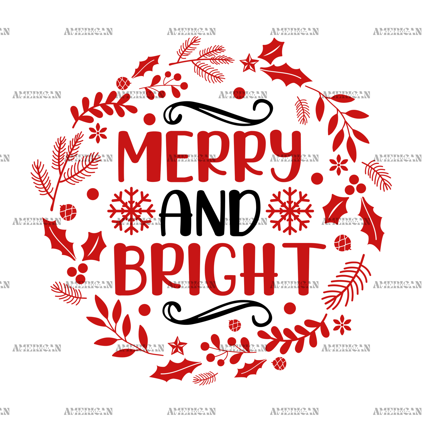 Merry And Bright-6 DTF Transfer