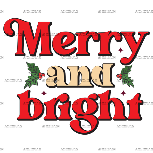 Merry And Bright-7 DTF Transfer
