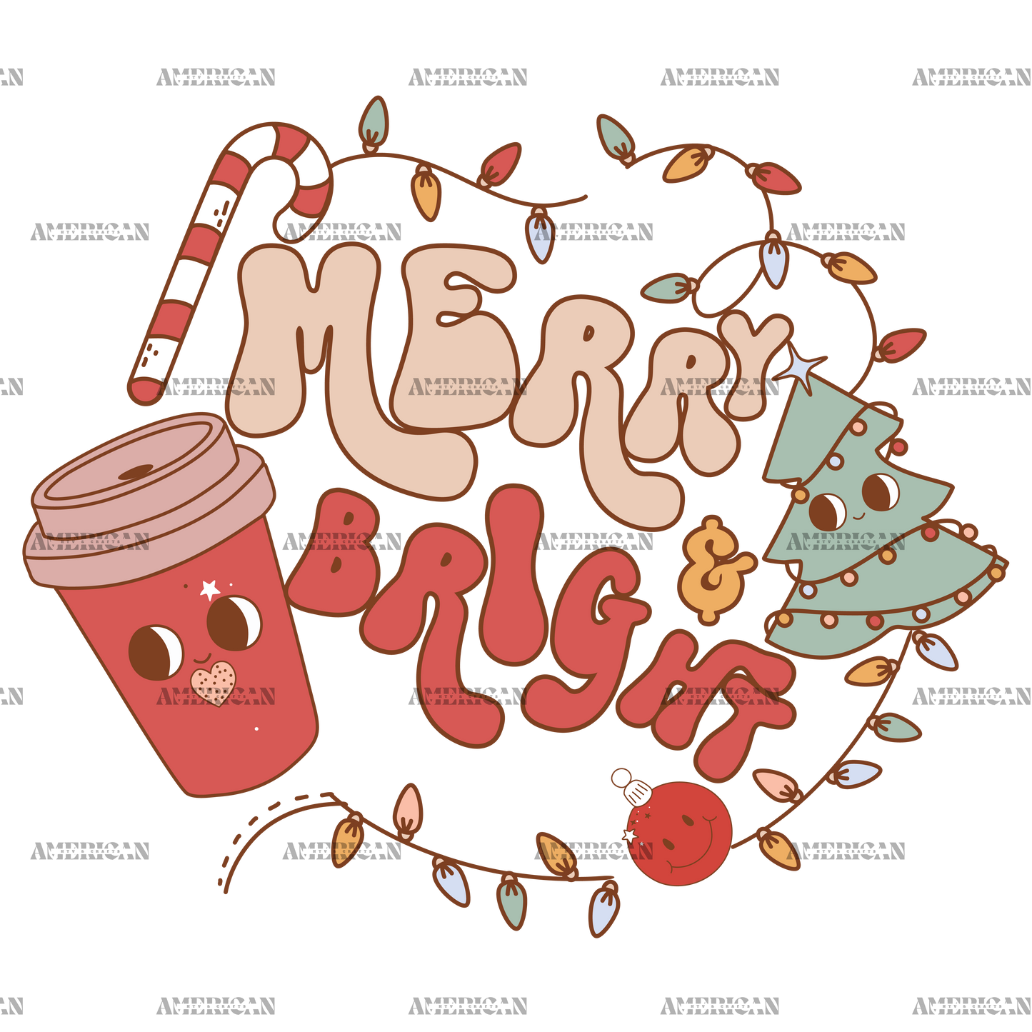 Merry And Bright-9 DTF Transfer