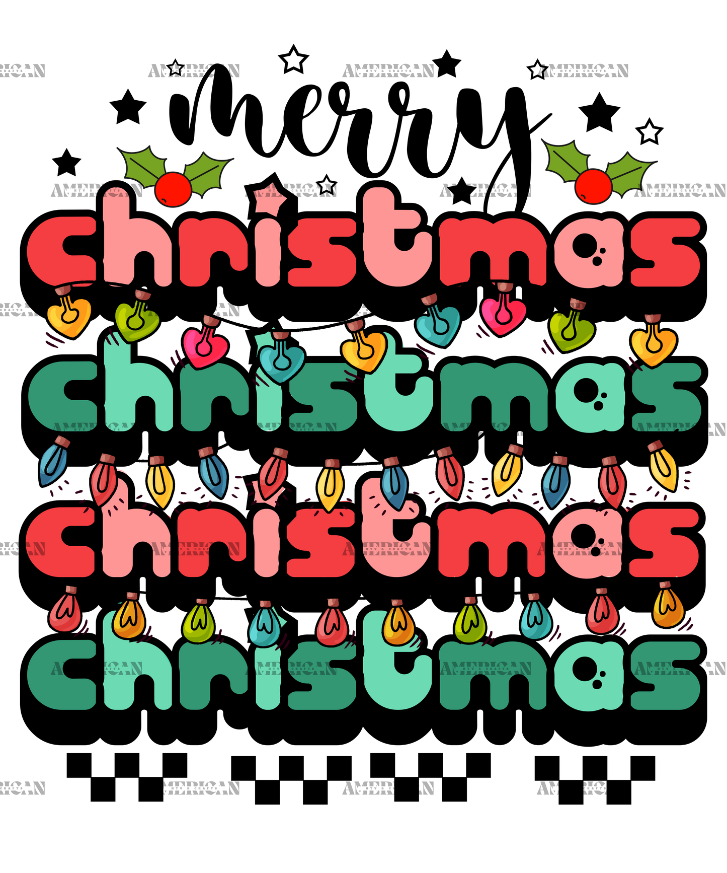 Merry Christmas-11 DTF Transfer