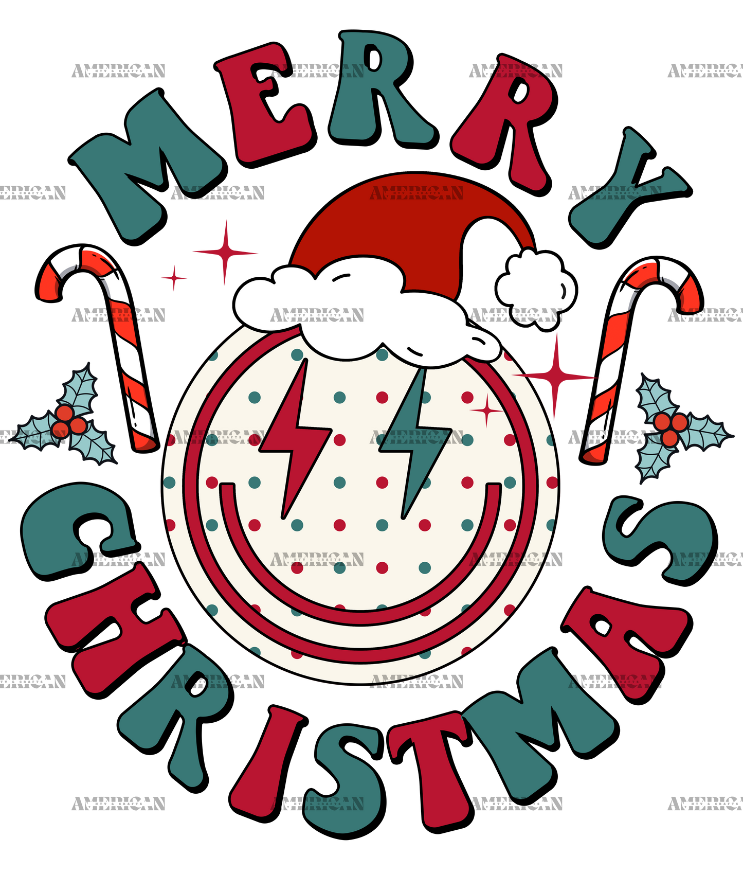 Merry Christmas-4 DTF Transfer