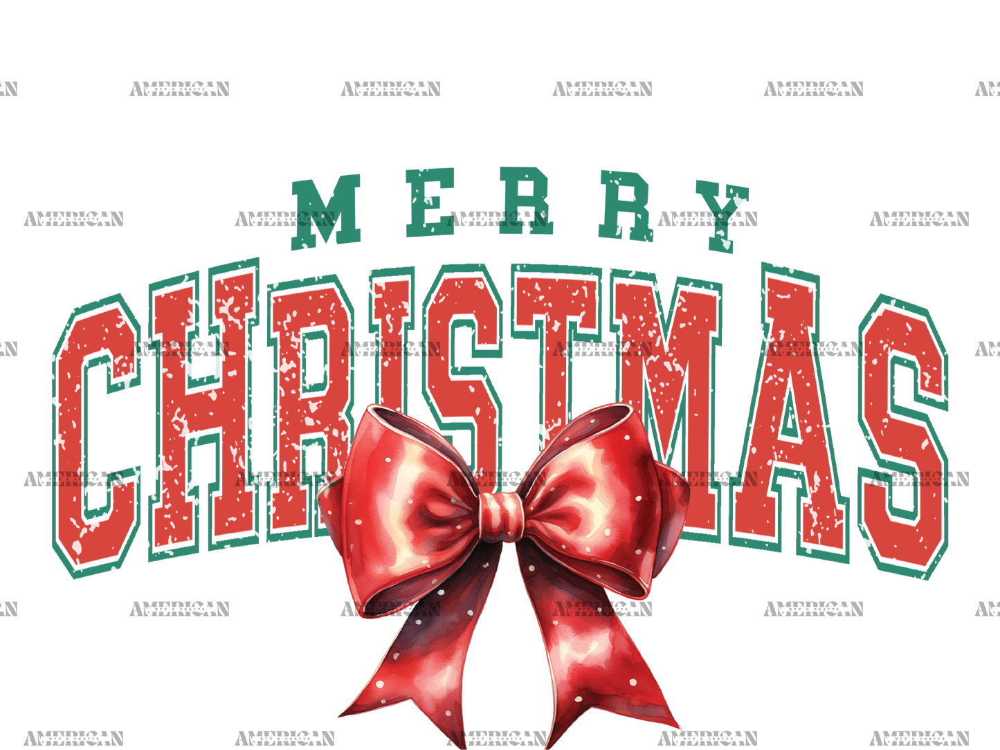 Merry Christmas Bow-1 DTF Transfer