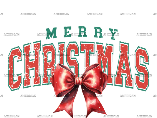 Merry Christmas Bow-1 DTF Transfer