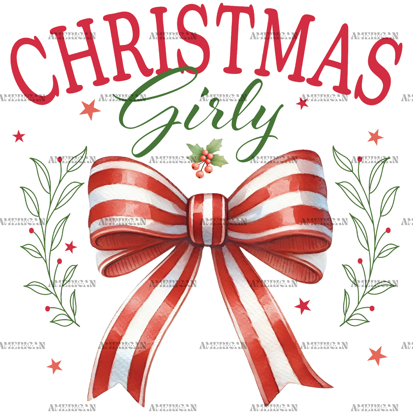 Merry Christmas Bow-2 DTF Transfer