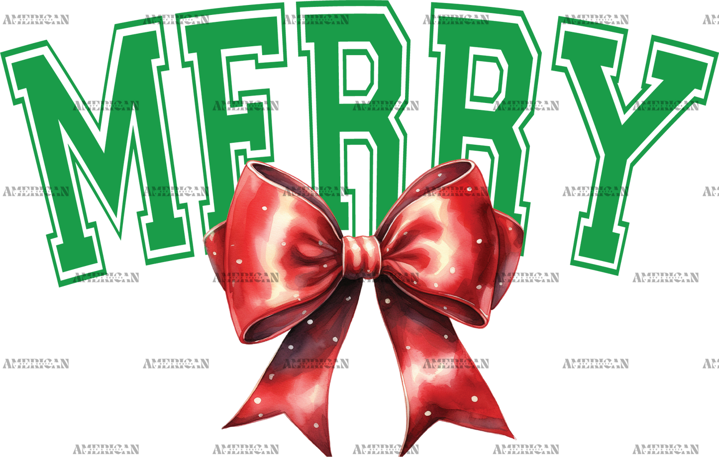 Merry Christmas Bow-3 DTF Transfer