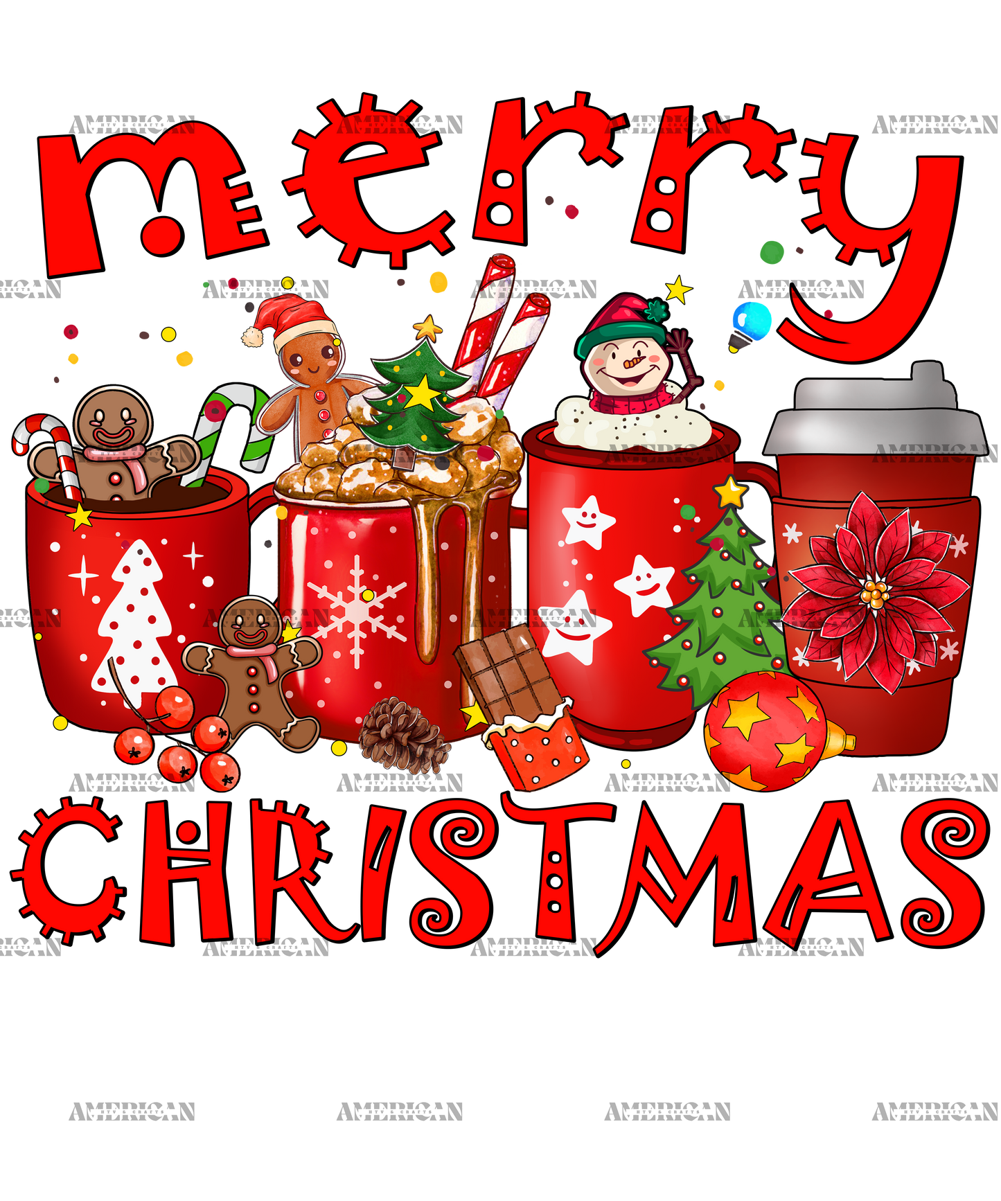 Merry Christmas Coffee-1 DTF Transfer