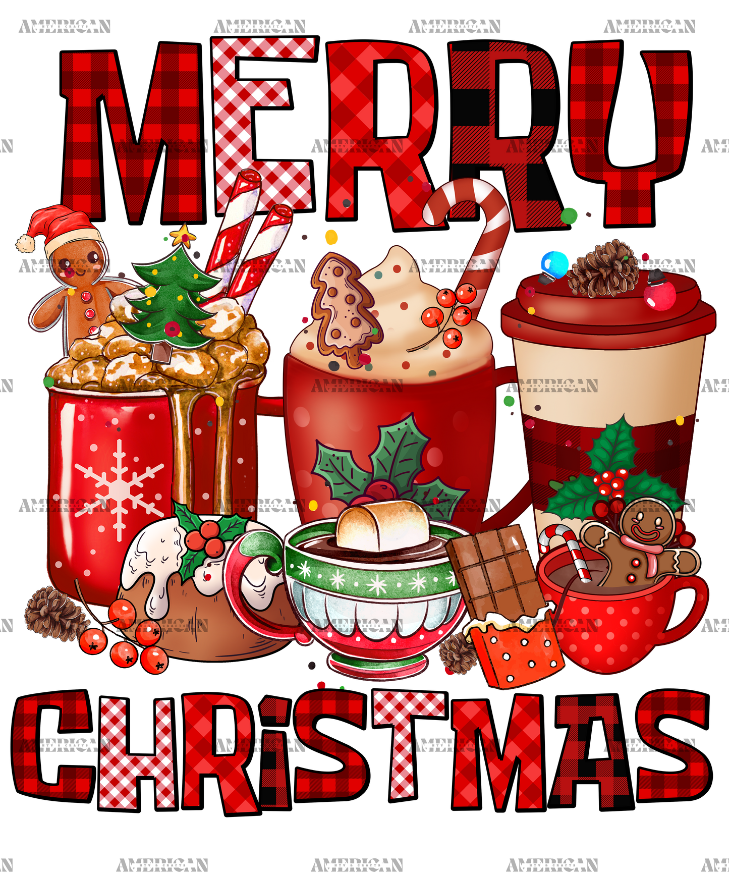 Merry Christmas Coffee-2 DTF Transfer