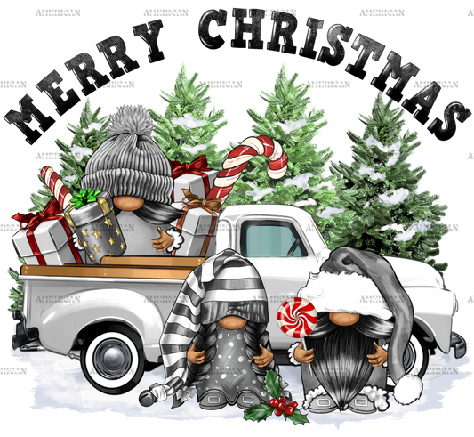 Merry Christmas Gnomies Truck-1 DTF Transfer