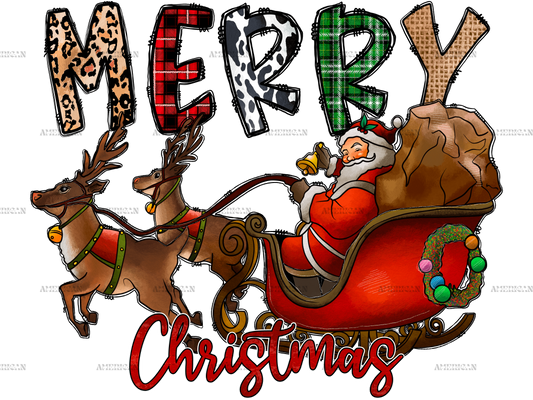 Merry Christmas Santa Claus DTF Transfer