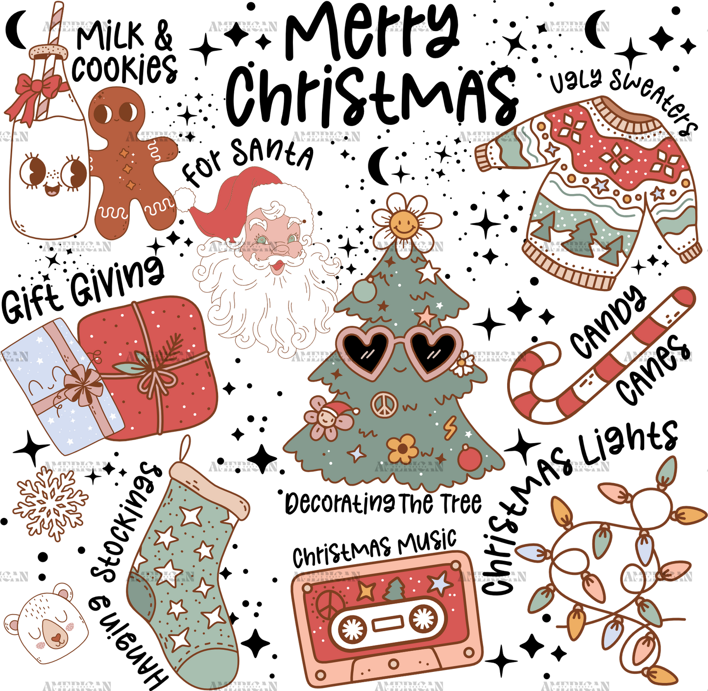 Merry Christmas Things-2 DTF Transfer