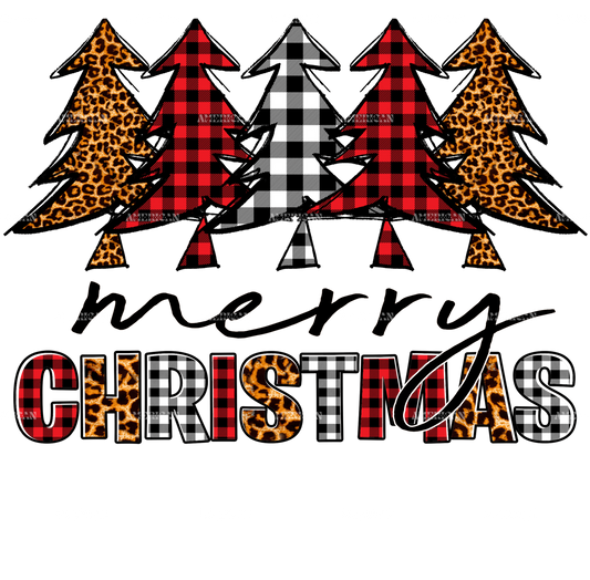 Merry Christmas Tree DTF Transfer